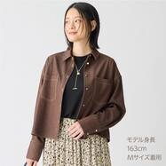 ストレッチデニムライクブルゾン　(16102)