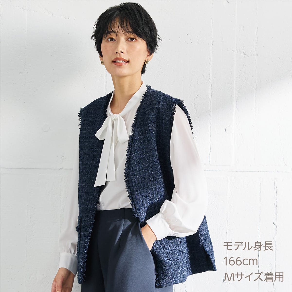 ボウタイリボンブラウス (56105) | ニトリネット【公式】 家具