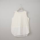 裾シアー切替えタンクトップ　(65155) 1枚目画像