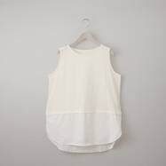 裾シアー切替えタンクトップ　(65155)