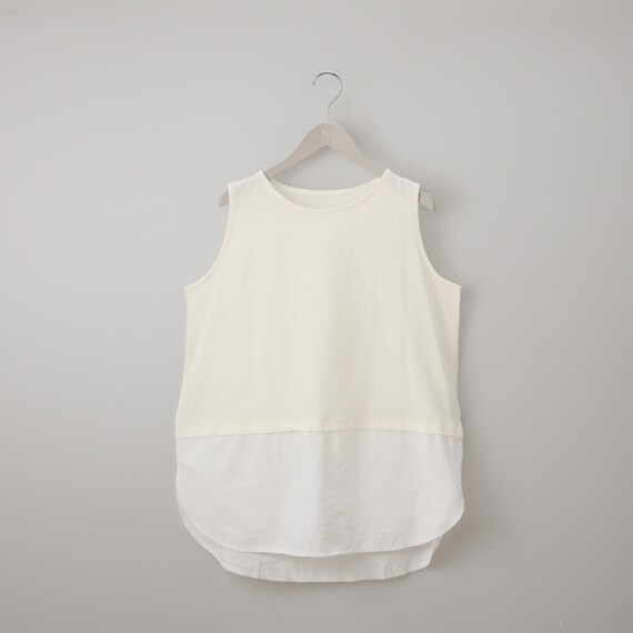 裾シアー切替えタンクトップ　(65155) 1枚目画像