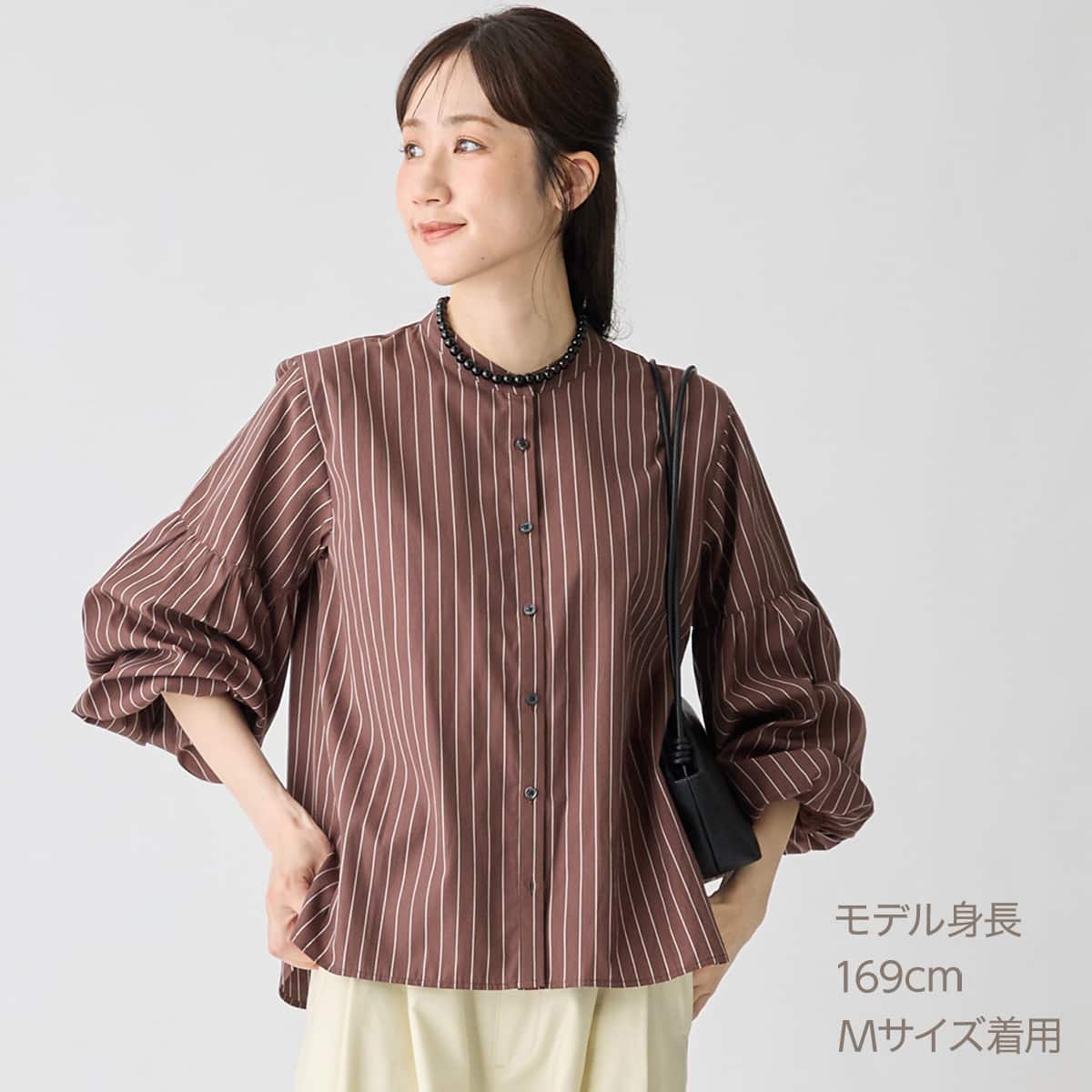 しわになりにくい袖ボリュームブラウス (56109) | ニトリネット【公式