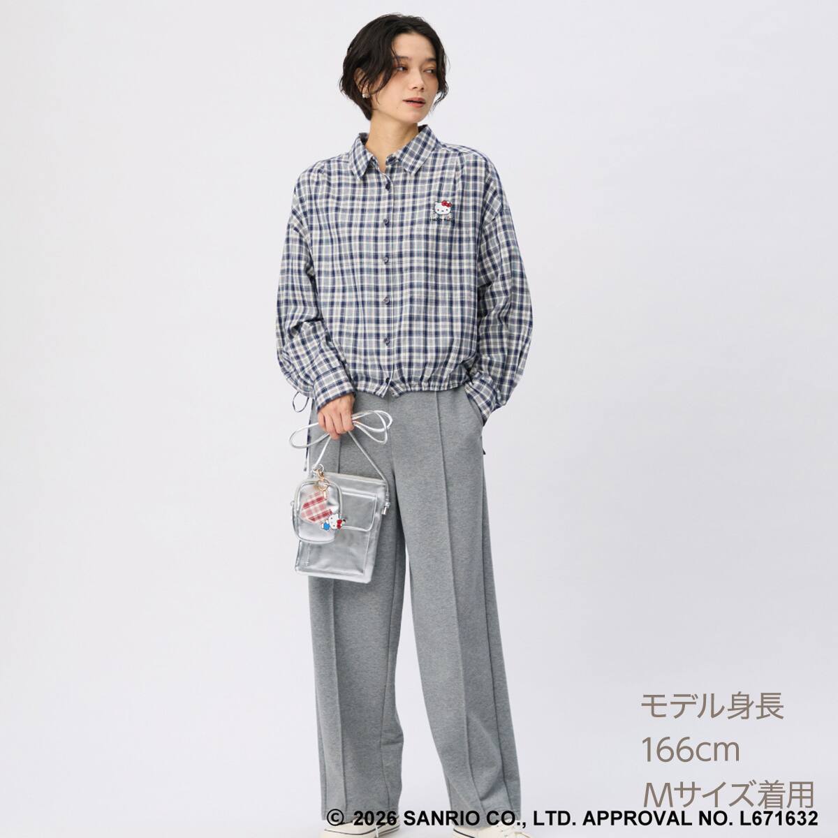 別注】ハローキティチェックショート丈シャツ (56117) | ニトリネット