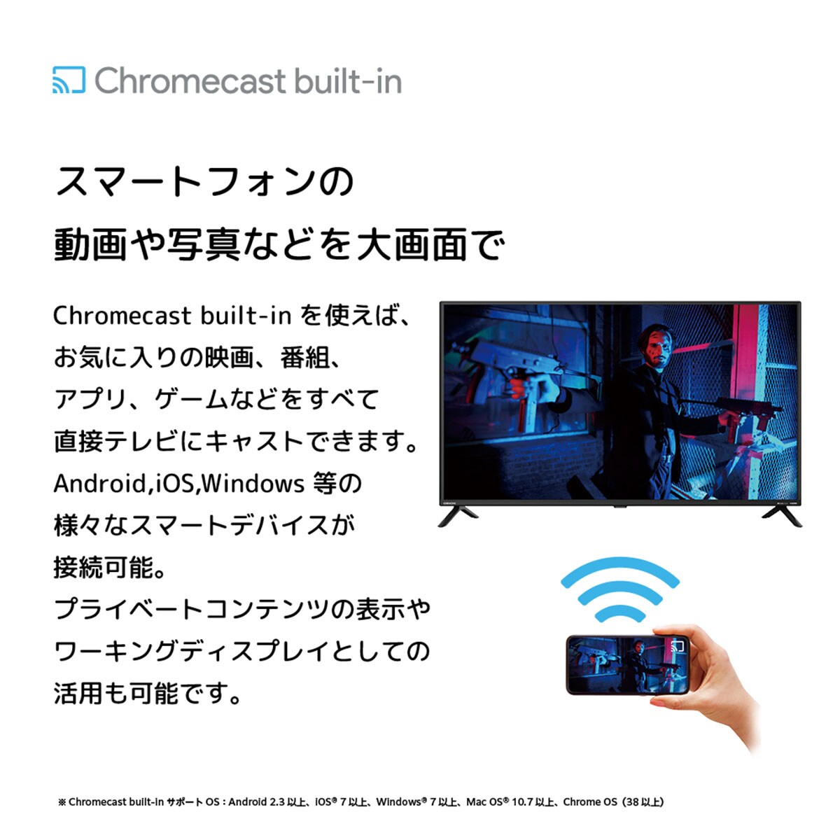 50型 4K チューナーレス 液晶テレビ (NGL50U01 ブラック)(リサイクル