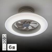 ルミナスLEDライト付き シーリングファン 6J