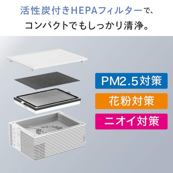 薄型空気清浄機(APA-081 ホワイト) 5枚目画像