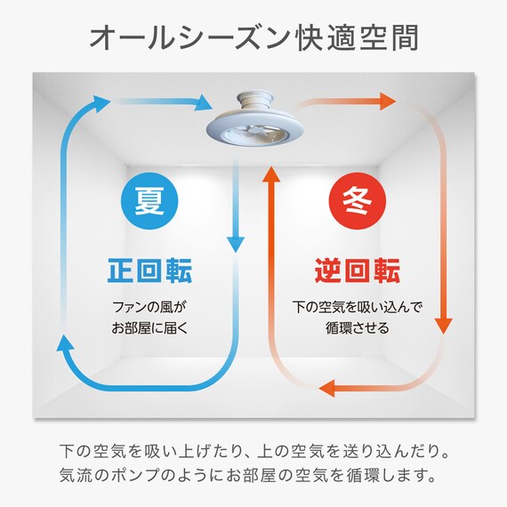 ルミナスLED ライト付き シーリングファン(12J) 3枚目画像