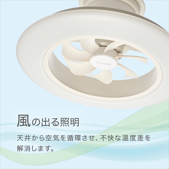 ルミナスLED ライト付き シーリングファン(12J) 4枚目画像