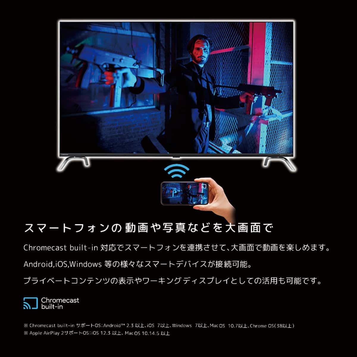 50型 4K チューナーレス 液晶テレビ (NGL50U01 ブラック)延長保証付き