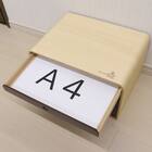 【日本製】木製A4ファイルケース4段 (ブラウン) 2枚目画像