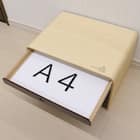 【日本製】木製A4ファイルケース4段 (ブラウン) 2枚目画像