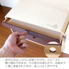 【日本製】木製A4ファイルケース4段 (ブラウン) 4枚目画像