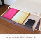 【日本製】木製A4ファイルケース4段 (ブラウン) 5枚目画像