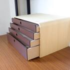 【日本製】木製A4ファイルケース4段 (ブラウン) 8枚目画像