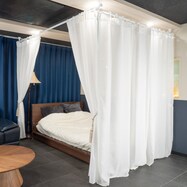 【簡単】ワンタッチ式 突っ張りカーテンポール(3ポールタイプ)【期間限定価格:11/28~1/5まで】