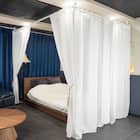 【簡単】ワンタッチ式 突っ張りカーテンポール 3ポールタイプ 本体のみ(ホワイト) 1枚目画像