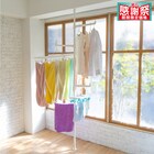 【簡単】ワンタッチ式 突っ張り室内物干しポール(ホワイト) 1枚目画像