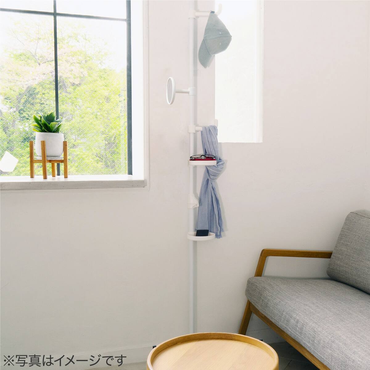 簡単】ワンタッチ式 突っ張りシリーズ 専用ミラー (ホワイト) | ニトリ