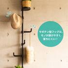 【簡単】ワンタッチ式 突っ張りポールハンガー トレー＆ミラー付きセット(ブラック) 7枚目画像