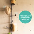 【簡単】ワンタッチ式 突っ張りポールハンガー トレー&ミラー付きセット(ブラック) 7枚目画像