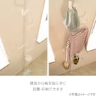 【簡単】ワンタッチ式 突っ張りポールハンガー トレー&ミラー付きセット(ブラック) 9枚目画像