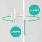 【簡単】ワンタッチ式 突っ張りポールハンガー トレー＆ミラー付きセット(ブラック) 13枚目画像