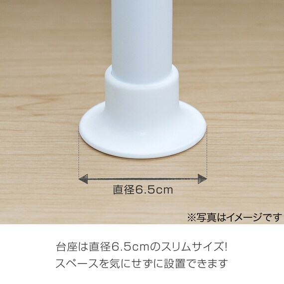 【簡単】ワンタッチ式 突っ張りポールハンガー トレー＆ミラー付きセット(ブラック) 18枚目画像