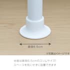 【簡単】ワンタッチ式 突っ張りポールハンガー トレー&ミラー付きセット(ブラック) 18枚目画像