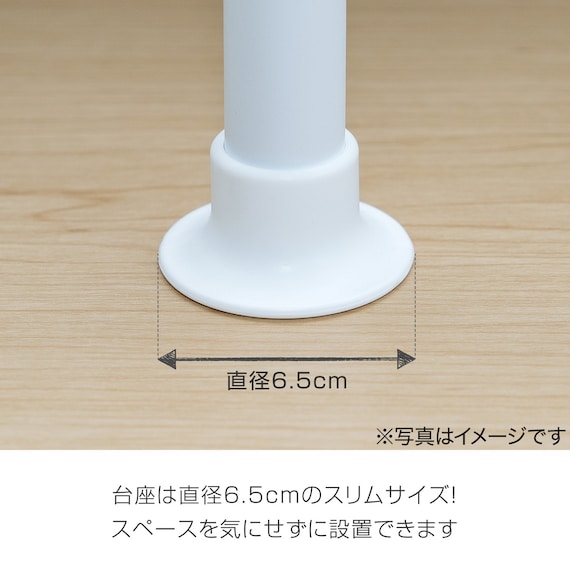 【簡単】ワンタッチ式 突っ張りポールハンガー トレー&ミラー付きセット(ブラック) 18枚目画像