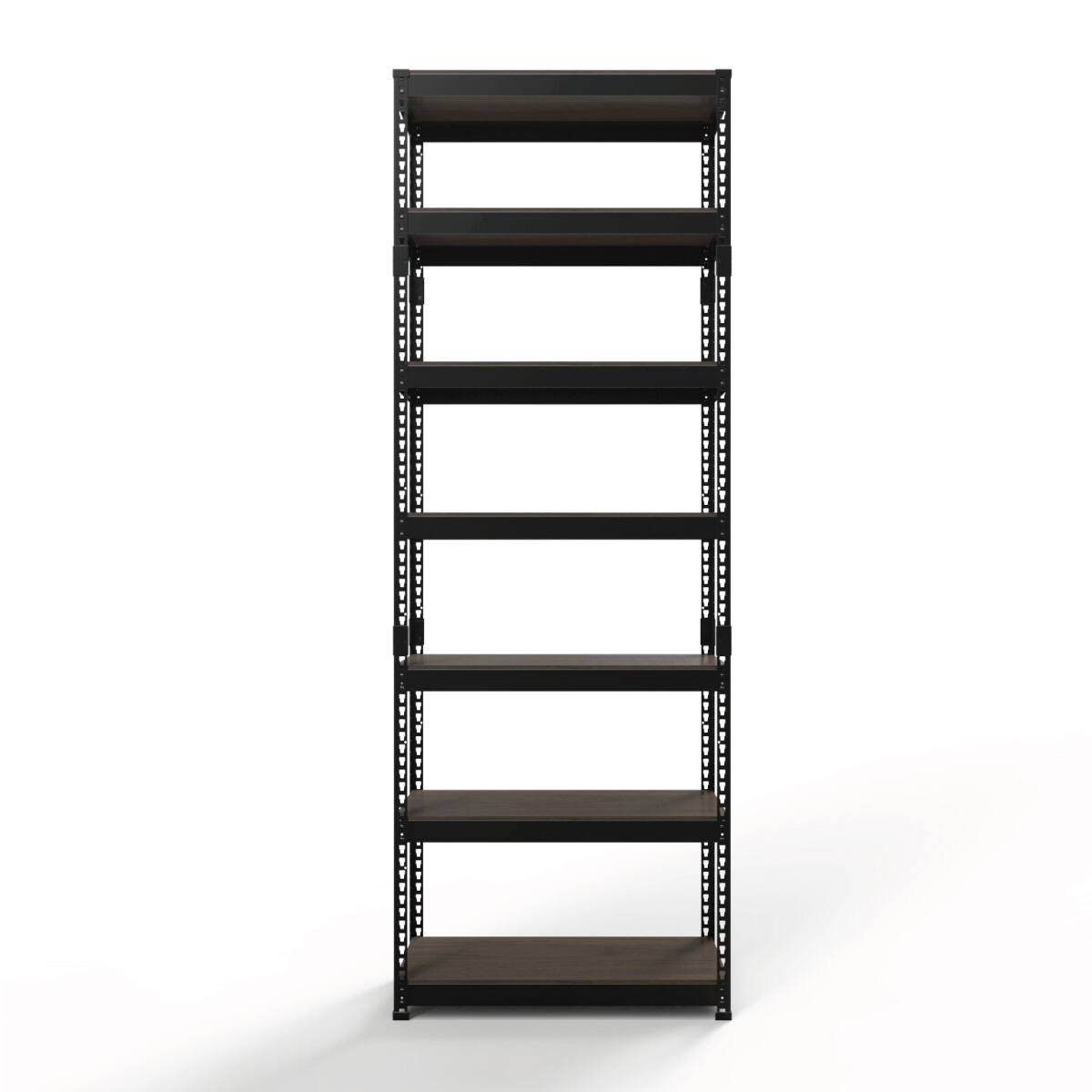 METAL & WOOD】高耐荷重 シェルフ7段 幅81cm(ブラック) | ニトリネット