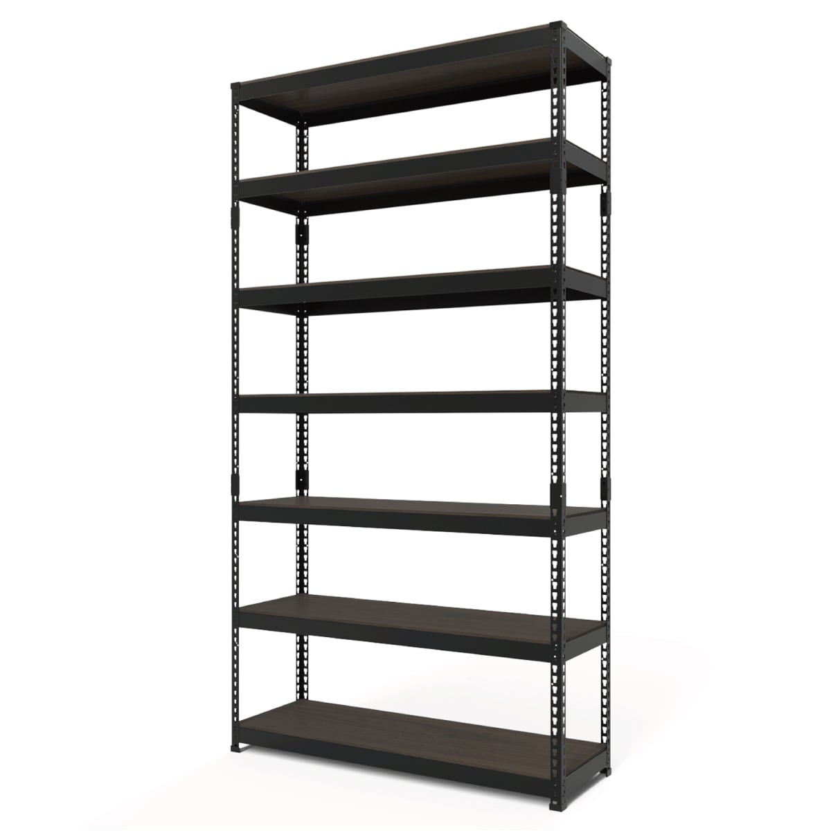 METAL & WOOD】高耐荷重 シェルフ7段 幅121cm(ブラック) | ニトリ