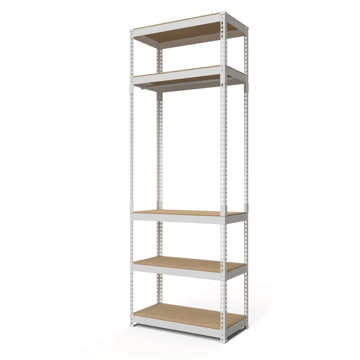 METAL & WOOD】高耐荷重 ハンガーラック 幅81cm 5段 ハンガーバー1本