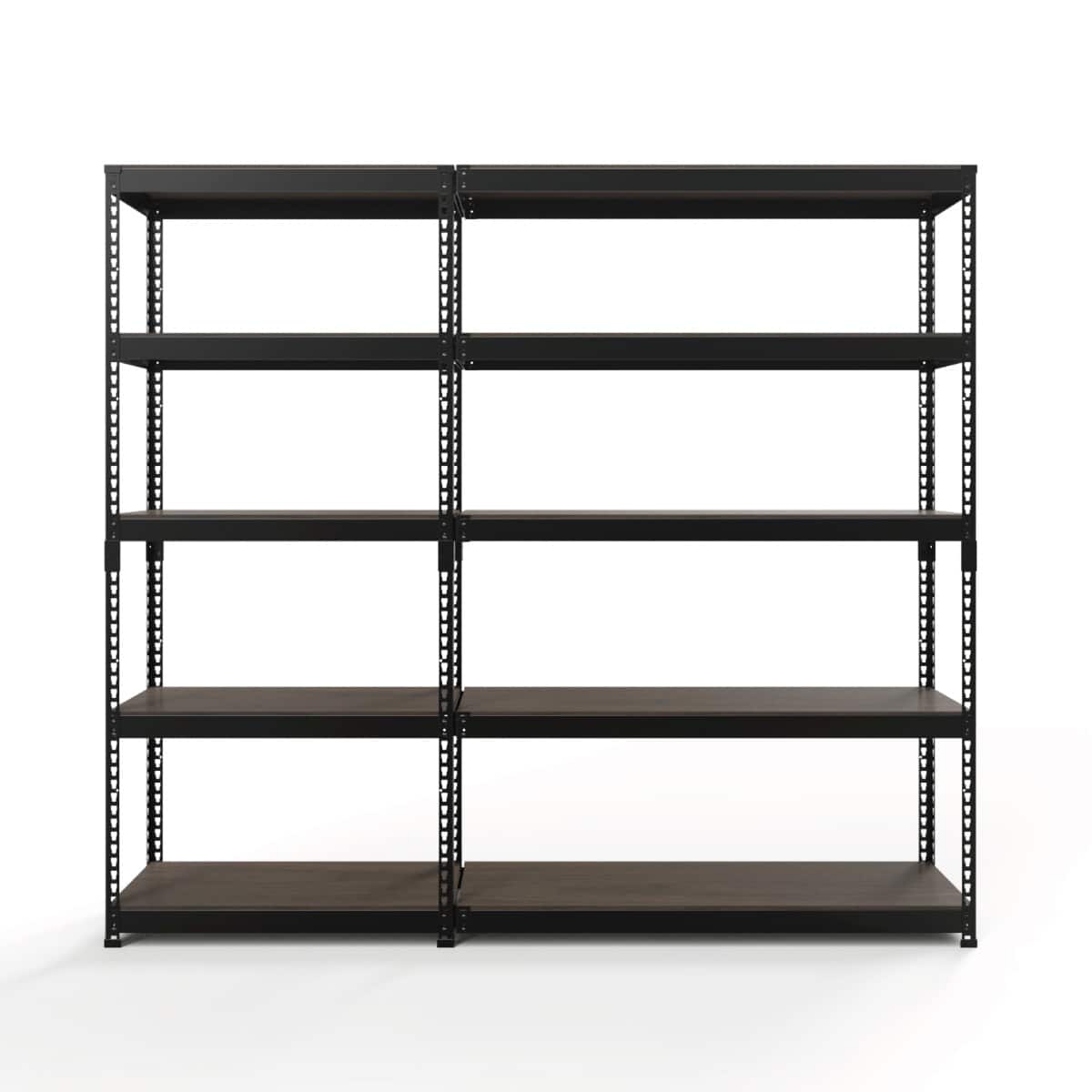 ■3/20まで■ニトリシェルフ5段 METAL & WOOD】高耐荷重 シェルフ5段 幅81cm×シェルフ5段 幅121cm 連結
