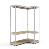 【METAL & WOOD】高耐荷重ハンガーラック 幅81cm×ハンガーラック 幅81cm 連結セット