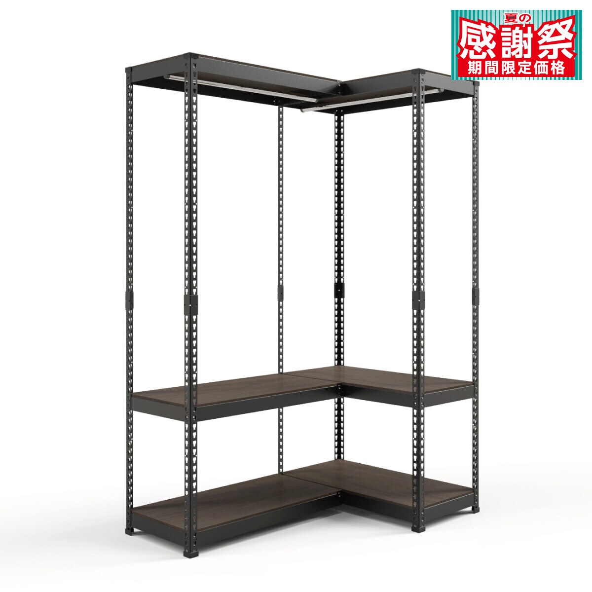 METAL & WOOD】高耐荷重 ハンガーラック 幅81cm×ハンガーラック