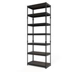 【METAL & WOOD】高耐荷重 シェルフ7段 幅81cm(ブラック/メッシュボード付き) 8枚目画像