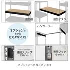 【METAL & WOOD】高耐荷重 シェルフ7段 幅81cm(ブラック/メッシュボード付き) 17枚目画像