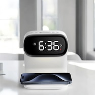 ワイヤレス充電機能・ライト付き置き時計(QA-08)