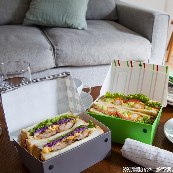 折りたためる・くり返し使えるサンドケース パーネパッコ チェック・ネロ 3枚目画像