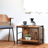 ヴィンテージスタイルのアイアンシェルフ(幅60cm ブラウン)【期間限定価格:11/28~1/5まで】