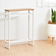 置き場が自由でスリムなコンソールテーブル(棚付き)