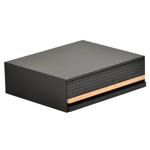 家電下引き出し収納スライドテーブル(ブラック) 1枚目画像