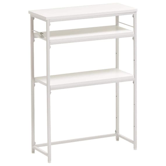 棚位置を調整できるコンソールテーブル(ホワイト) 1枚目画像