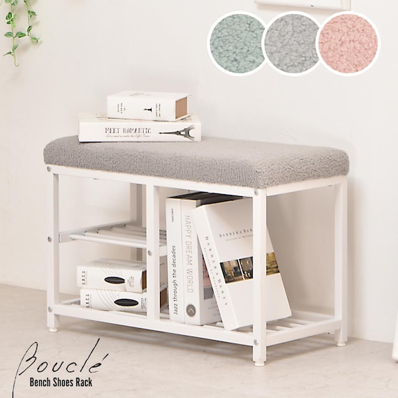 ベンチシューズラック 幅60cm(ピンク) 4枚目画像