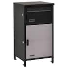 ポスト一体型宅配ボックス 62L(ブラック×木目調グレー) 1枚目画像