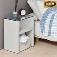 ガラス天板ナイトテーブル【期間限定価格:8/8~9/24まで】