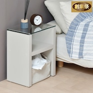 ガラス天板ナイトテーブル【期間限定価格:11/28~1/5まで】