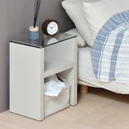 ガラス天板ナイトテーブル【期間限定価格:11/28~1/5まで】