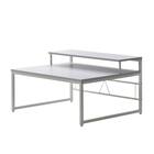 モニター台付きローデスク (LGY) 1枚目画像