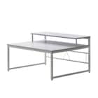 モニター台付きローデスク (LGY) 1枚目画像